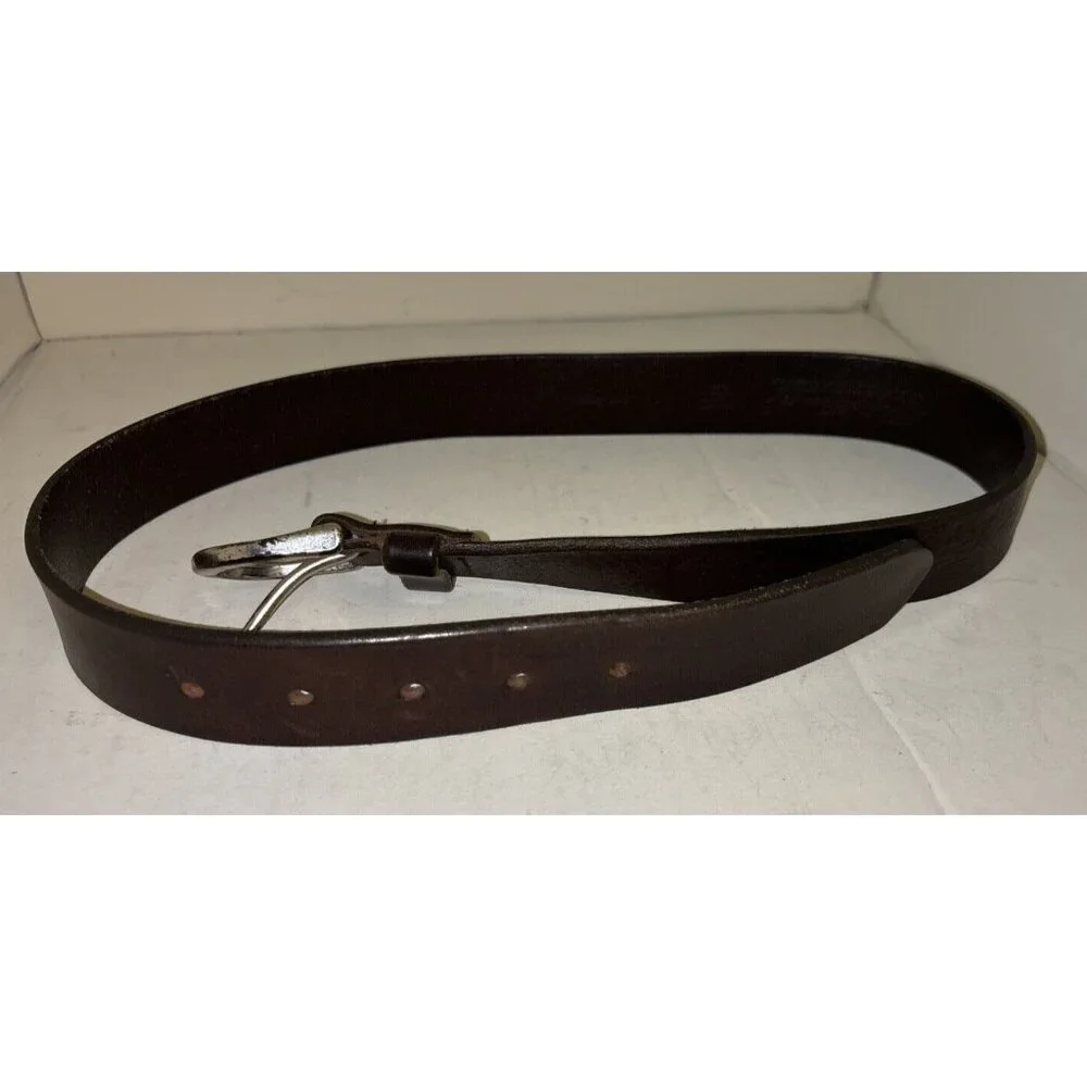 Eddie Bauer Brown Genuine‎ Leather Classic Jean Casual Belt Women's Size M